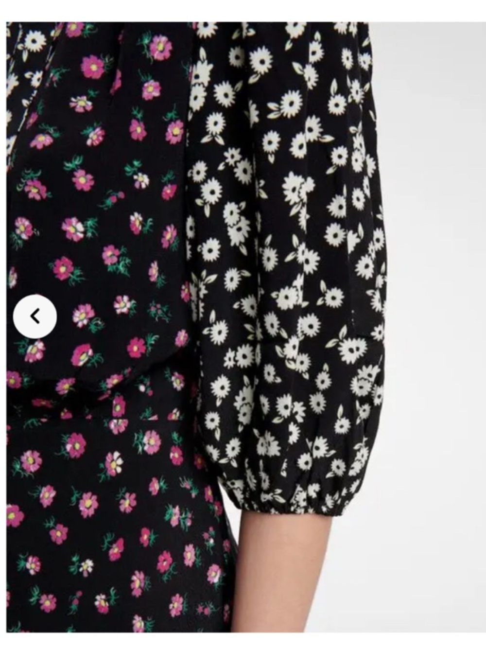 RIXO Annika Black Floral Maxi Dress With Tie Neck Size Small Mixed Print - Picture 3 of 15
